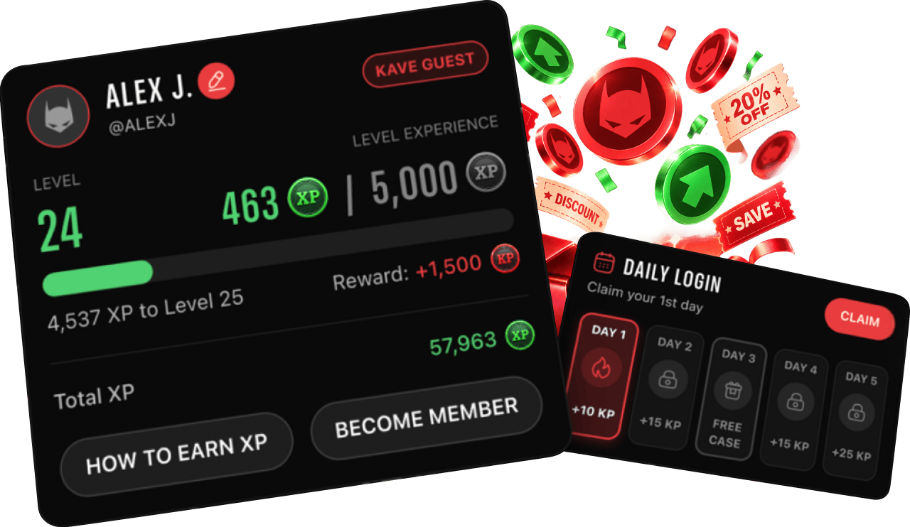 Training rewards, XP, and progress cards